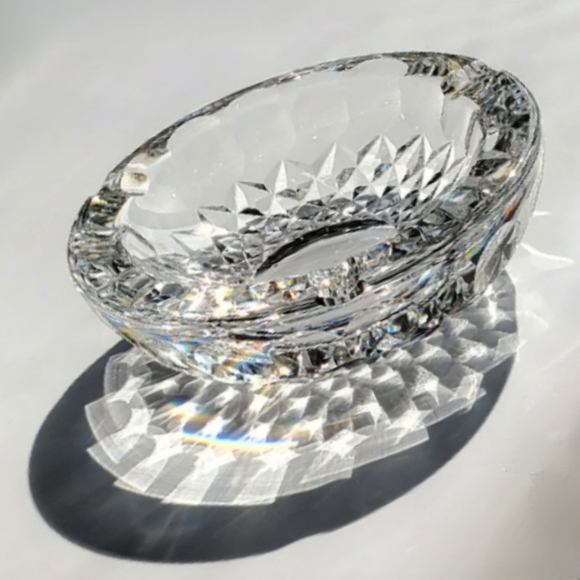 Waterford 5" Crystal Colleen Short Stem Pattern (Hand Cut) Ashtray - Picture 4 of 16